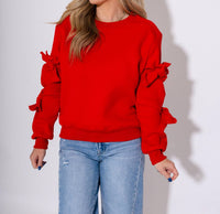 Brad & Rena - Put-Together Tie Sleeve Sweatshirt