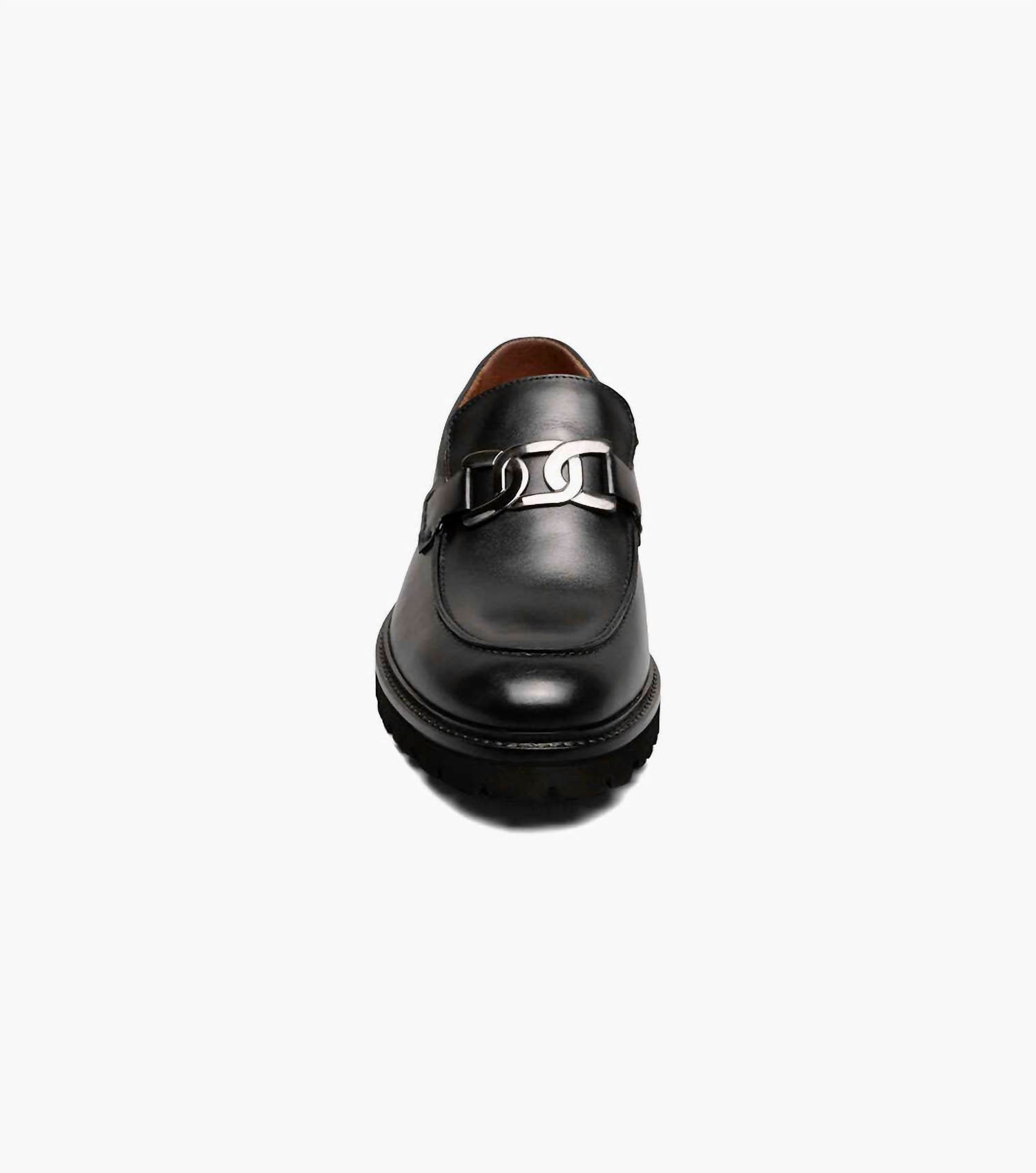STACY ADAMS Men's Hale Moc Toe Bit Slip Ons in black - men's shoe - view 6