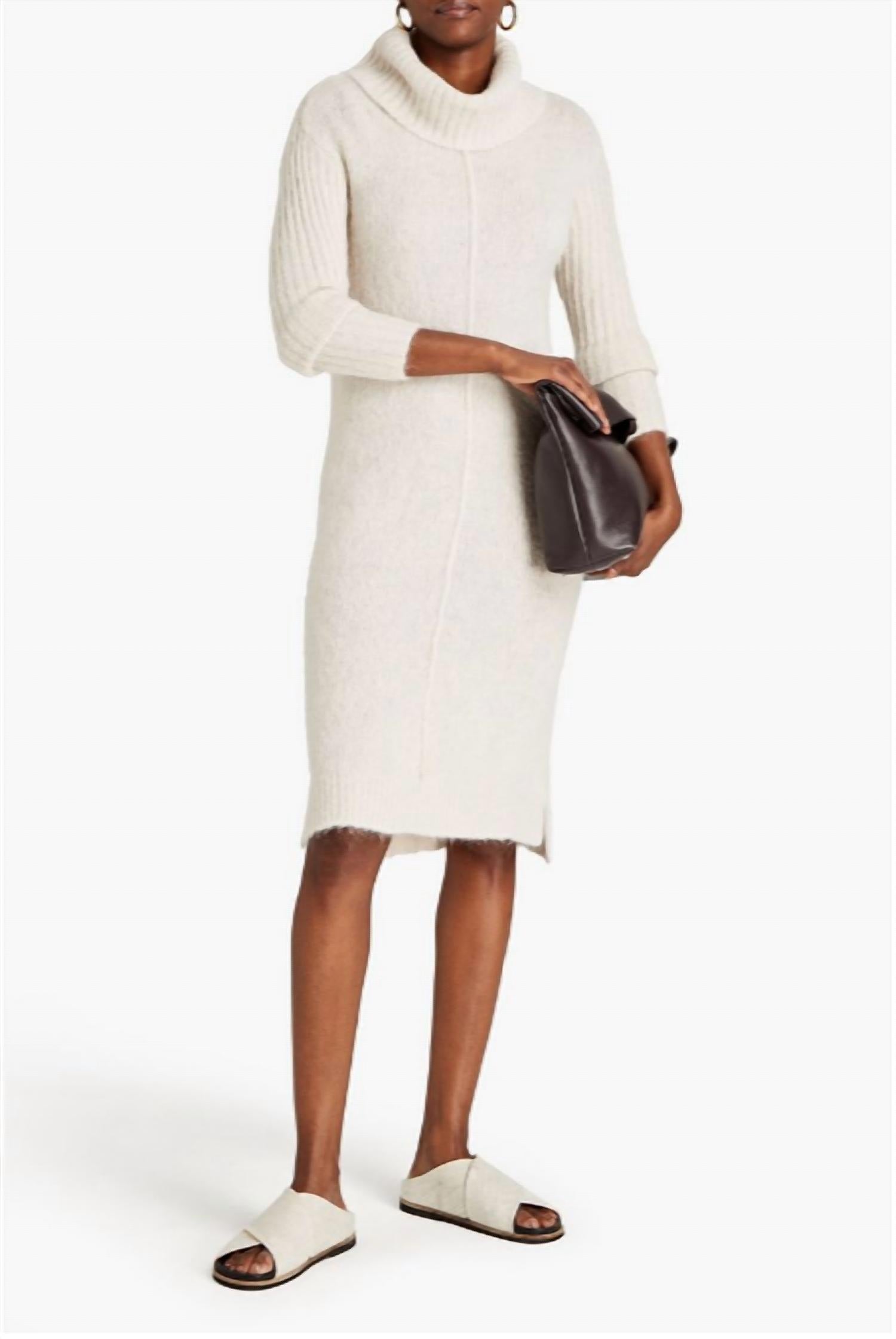 Luisa Cerano - Brushed Alpaca-blend Turtleneck Dress