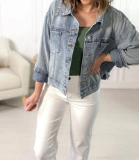 Mikarose - Vintage Cropped Denim Jacket