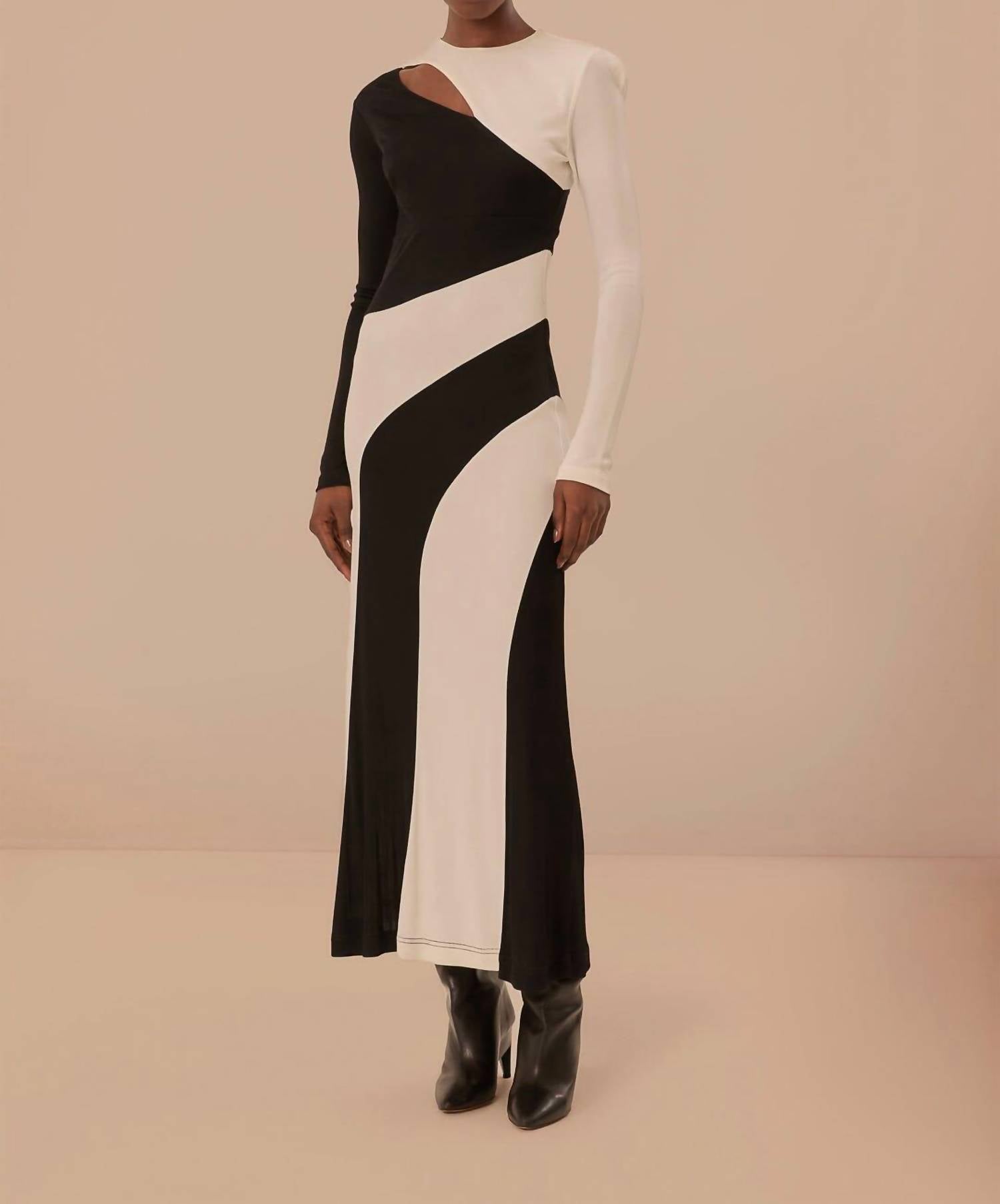 Farm Rio - Cut-out Long Sleeve Midi Dress