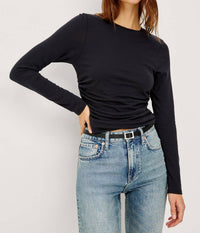 Rails Melle Long Sleeve Top in black - women's long sleeve top