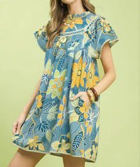 Umgee - Mix Abstract Print Dress