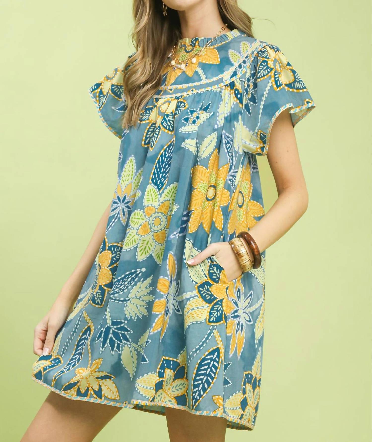 Umgee - Mix Abstract Print Dress