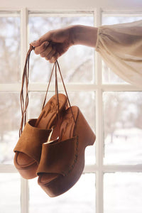 Free People Women's Front Row Wrap Clog in brown - women's sandal - alternate view
