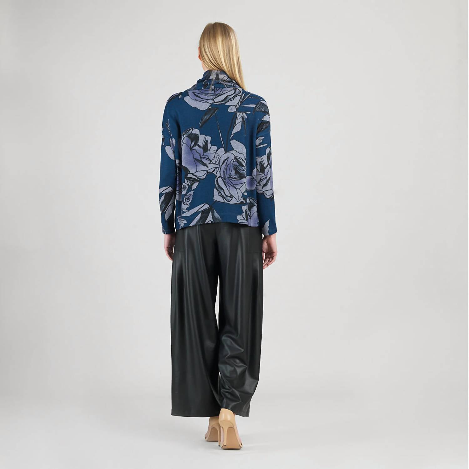 Clara Sun Woo - Rose Sketch Soft Turtleneck Sweater
