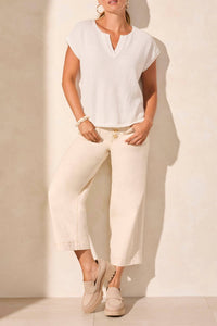 Tribal - Audrey Hugging Wide Crop Jeans