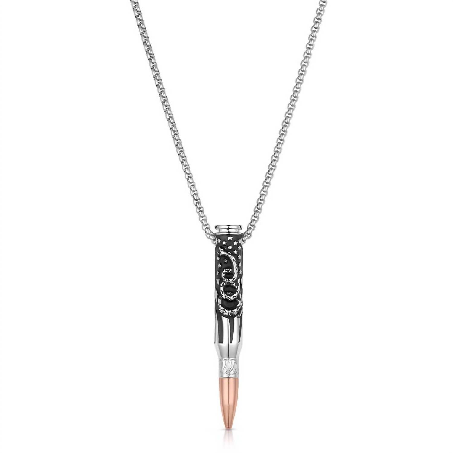 Montana Silversmiths Men's We The People Bullet Necklace in silver - men's jewelry
