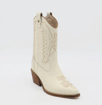 Stivali New York Women's Unstoppable Western Cowboy Boots in off white - women's shoe - alternate view