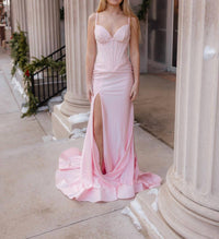 Sherri Hill - Fitted Hot Fix With Corset Bodice Prom Dress