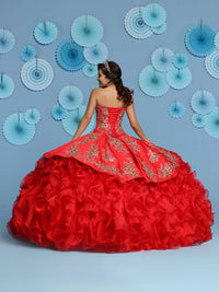 Davinci Bridal - Satin & Shimmer Organza Ball Gown