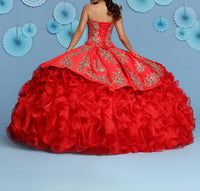 Davinci Bridal - Satin & Shimmer Organza Ball Gown