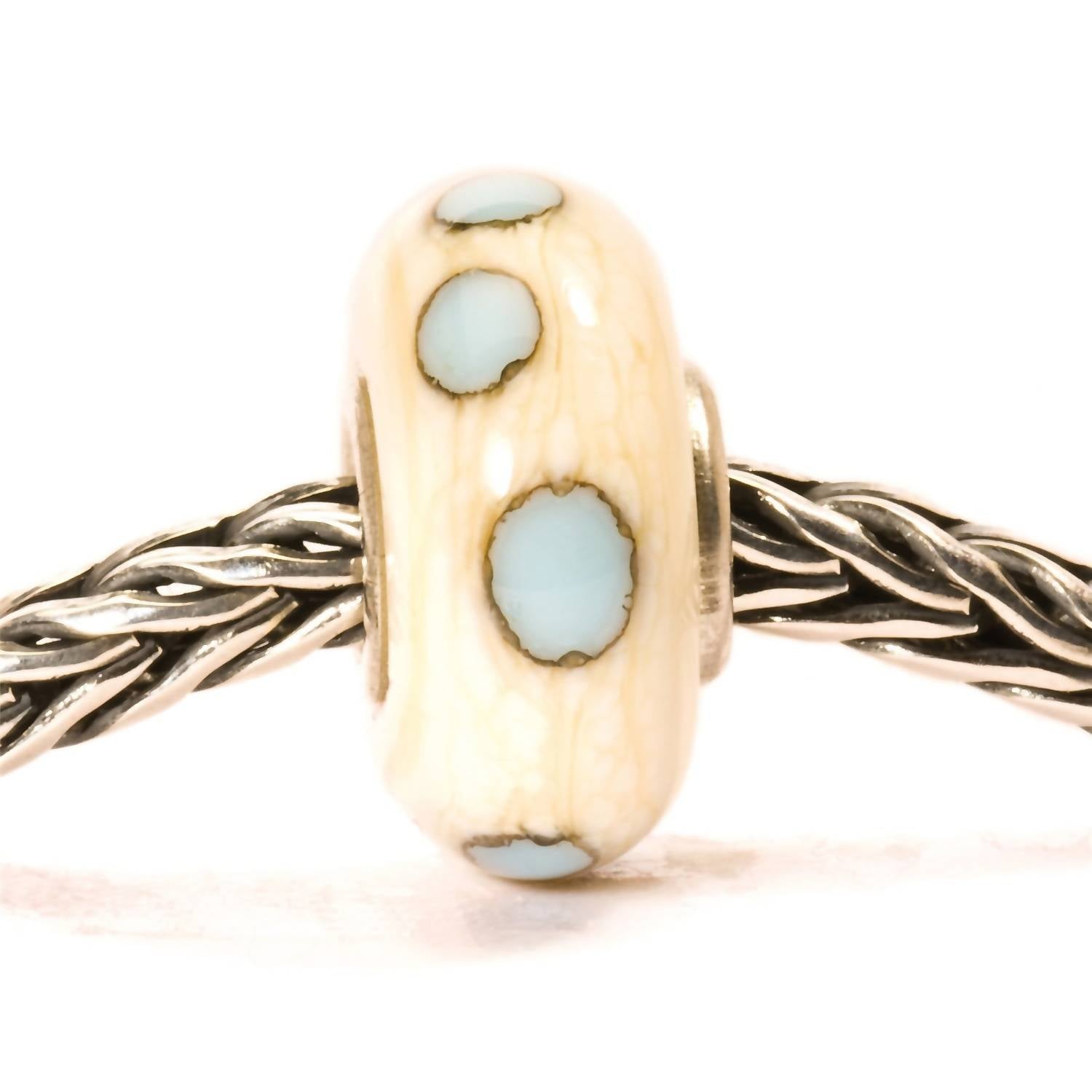 Trollbeads Women's Dot Glass Bead Charm in beige - women's accessory - detail view