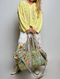 Pol - Front Pocket Quilted Adjustable Strap Duffle Bag