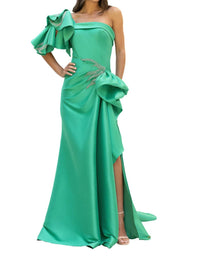 Terani Couture - Ruffled Wrap Gown