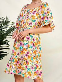 Chris & Carol - Carefree Smocked Waist Mini Dress