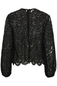 Soaked In Luxury - Slhanni Round Neck Lace Blouse
