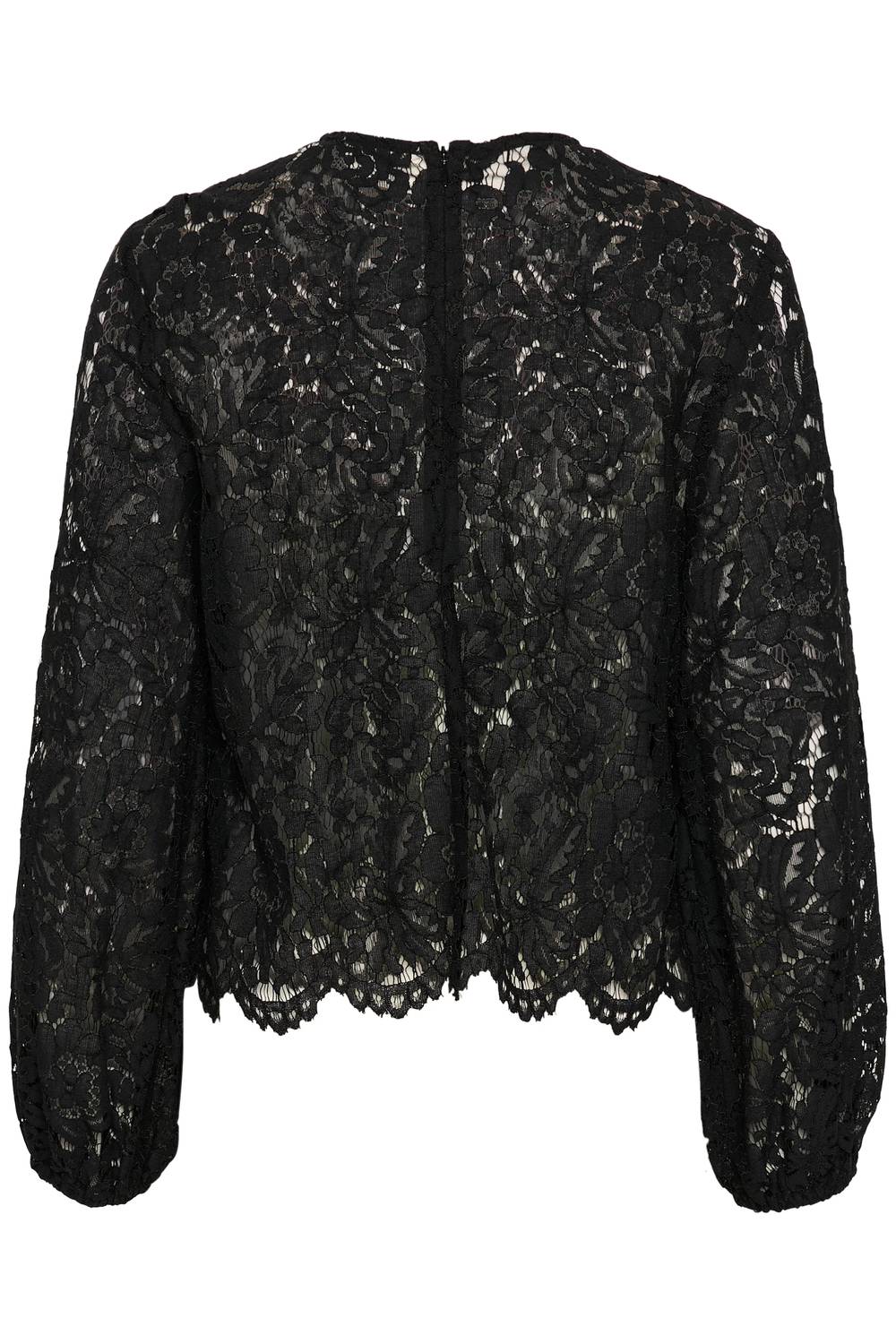 Soaked In Luxury - Slhanni Round Neck Lace Blouse