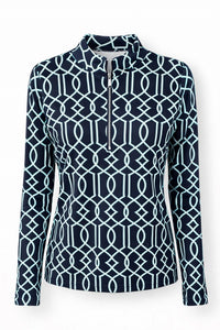 Lulu-B - High Neck Zip Pull-over Top