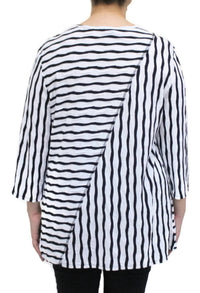 N Touch - Women's Wavy Stripe Top