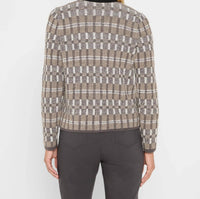 Nic + Zoe - Grayson Grid Mix Sweater Cardigan