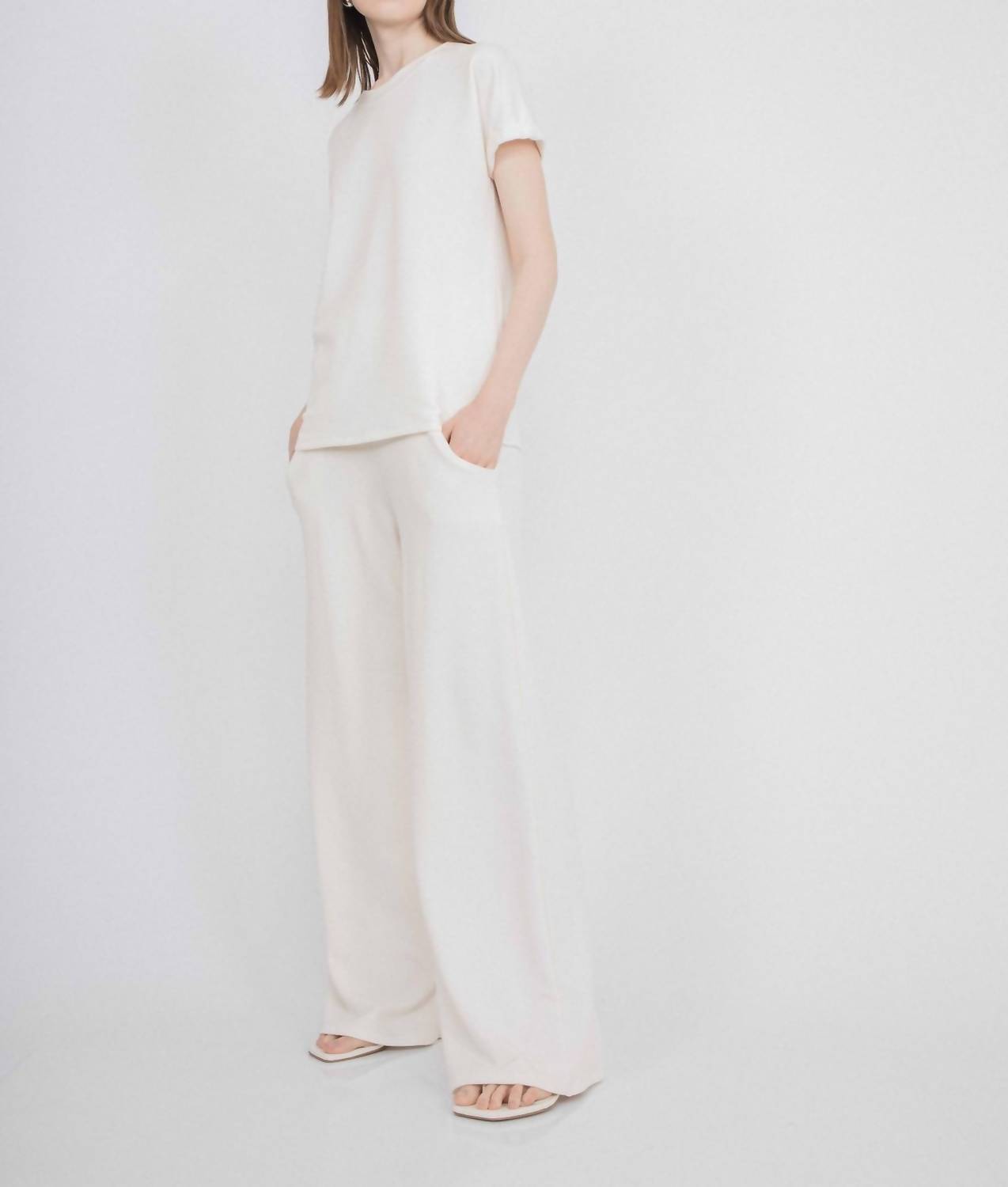 Corinne Collection Adelyn Trousers in ivory - women's pants