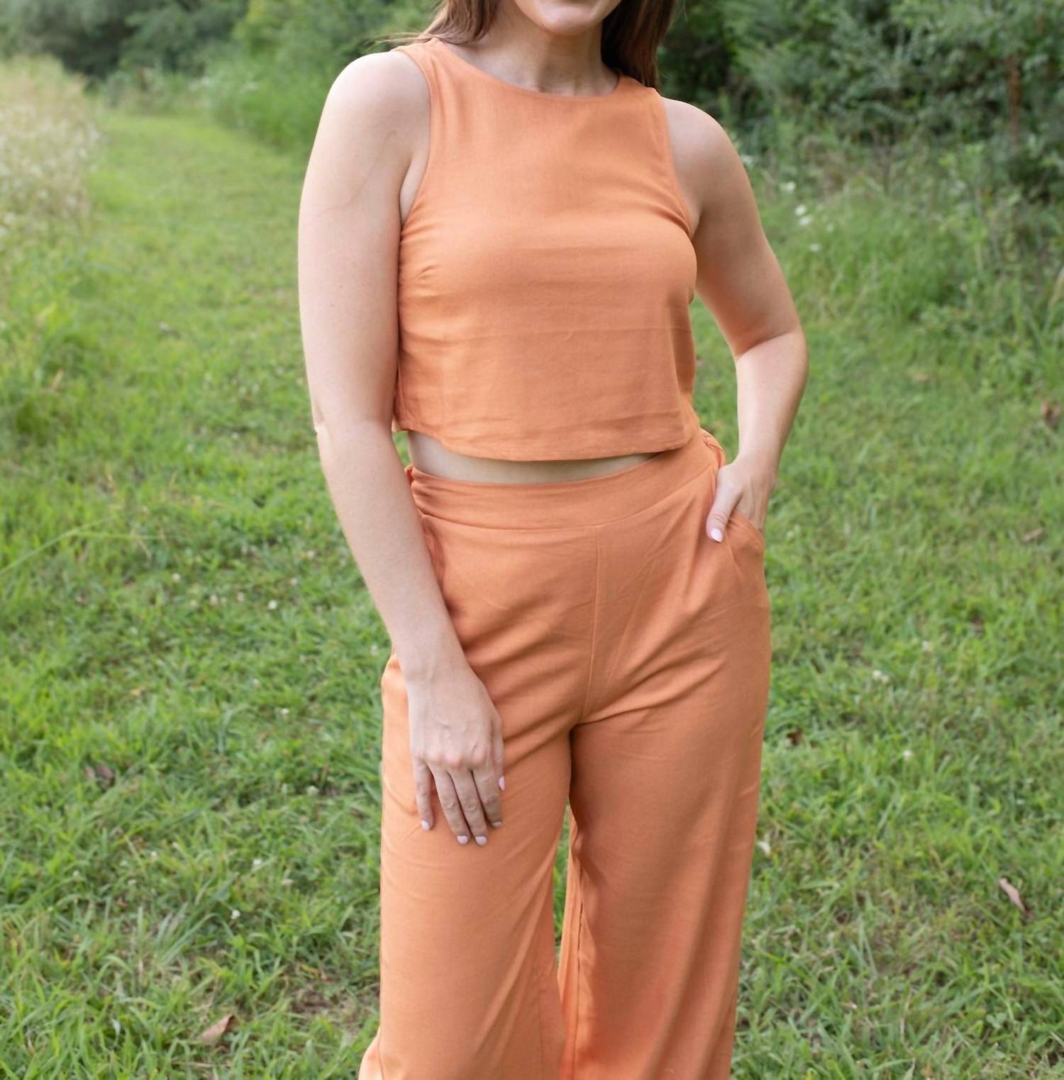 The Workshop Only the Essentials Set in orange - women's sleepwear