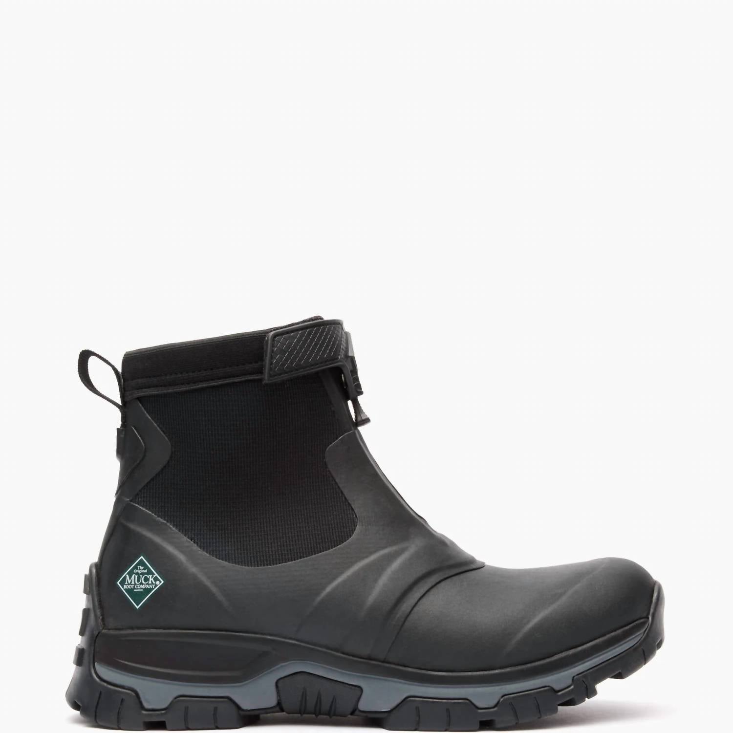 MUCK Men's Apex Mid Zip Boot in black gray - men's boots