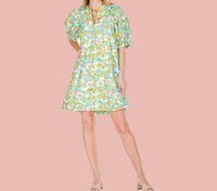 Joy Joy - Mango Blossom Front Yoke Trim Dress