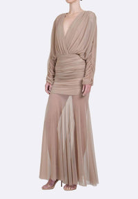 Nonchalant Label - Luca Ruched Mesh Maxi Skirt