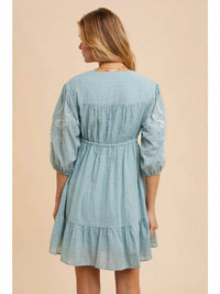 In-Loom - Embroidered Swiss Dot Mini Dress