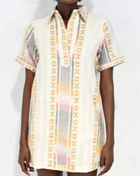 Never A Wallflower - Split Neck Mini Dress