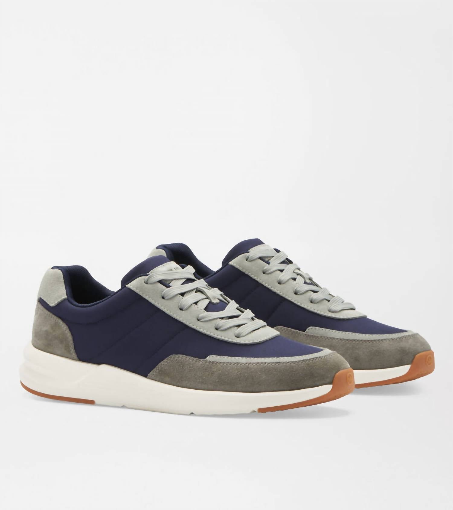 PETER MILLAR Men's Journeyman Low Top Sneaker in navy grey - men's sneaker