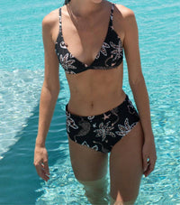 Las Sureñas - High Waist Leopard Flower Bikini