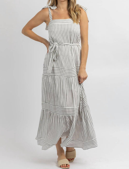 COASTLINE TIE BELT MAXI DRESS