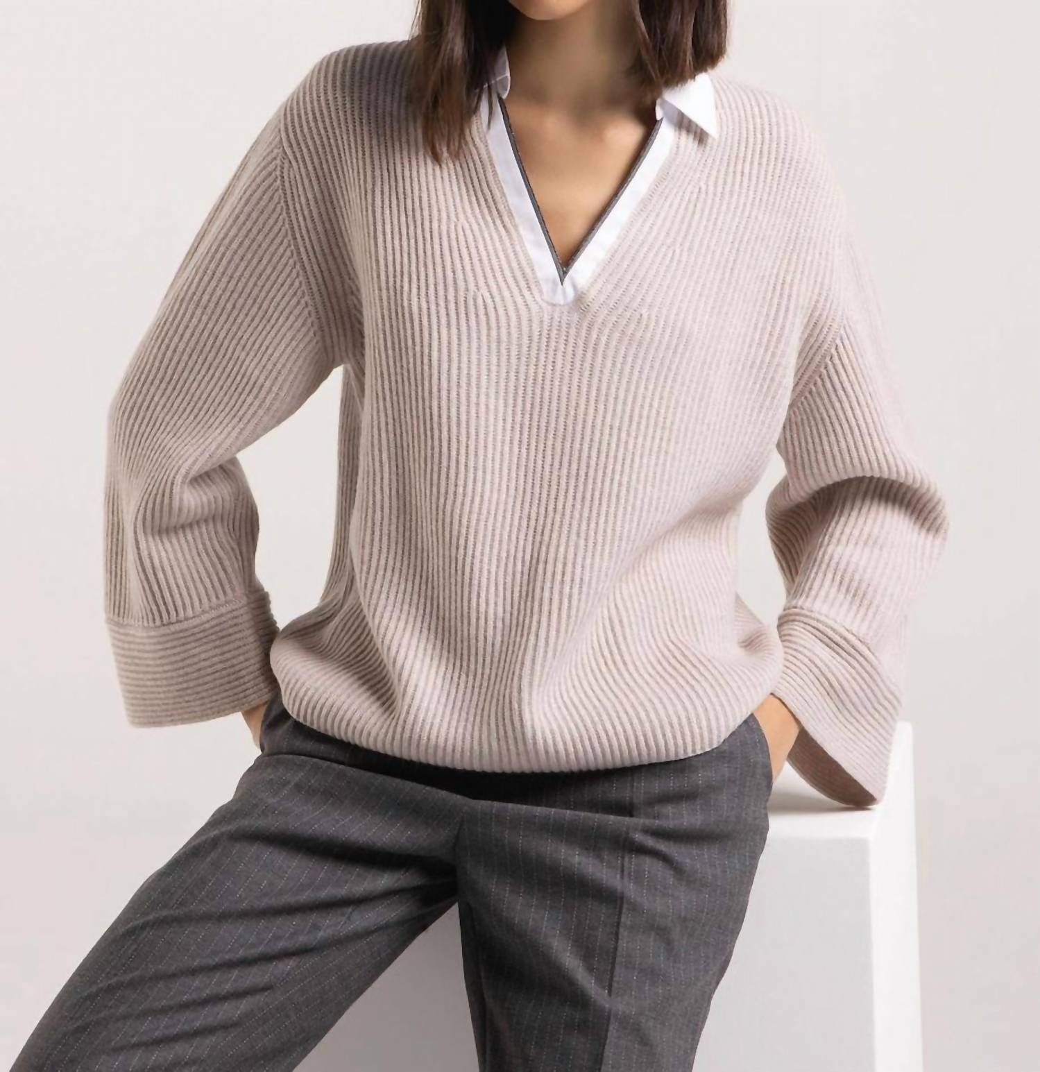 Purotatto - V Neck Pullover Sweater