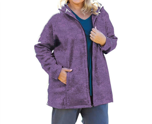 On The Plus Side - Lyddie Hooded Zip Up Fleece Jacket - Plus Size