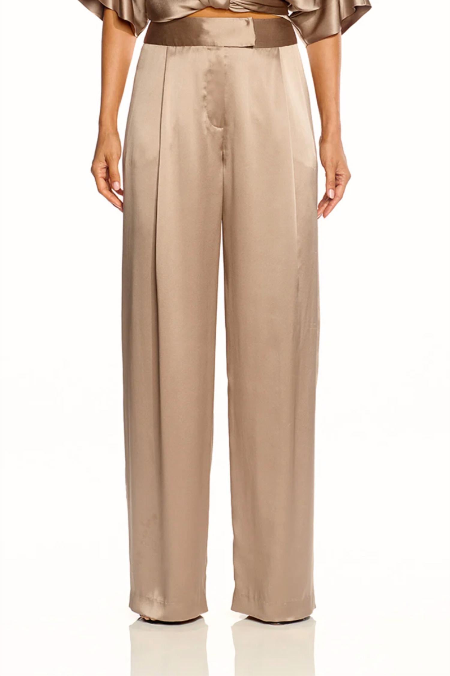 THE SEI Relaxed Trouser Pants in fossil - women's pants