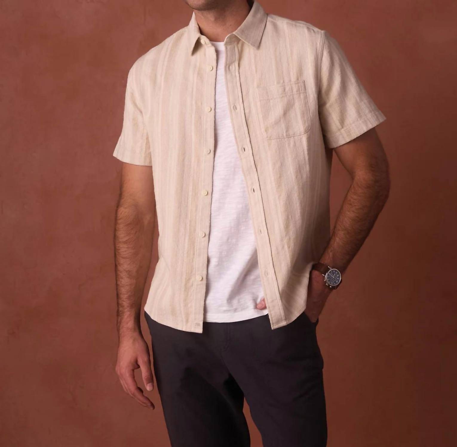 The Normal Brand - Freshwater Short Sleeve Button Up Shirt