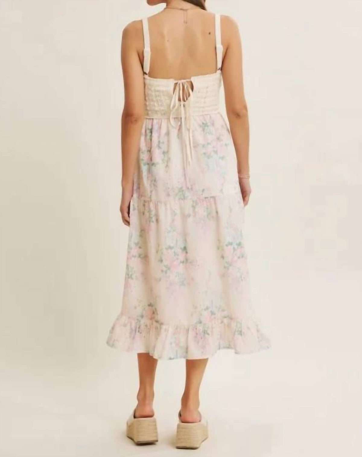 In February - Dreamiest Crochet Twofer Midi Dress With Eyeelt