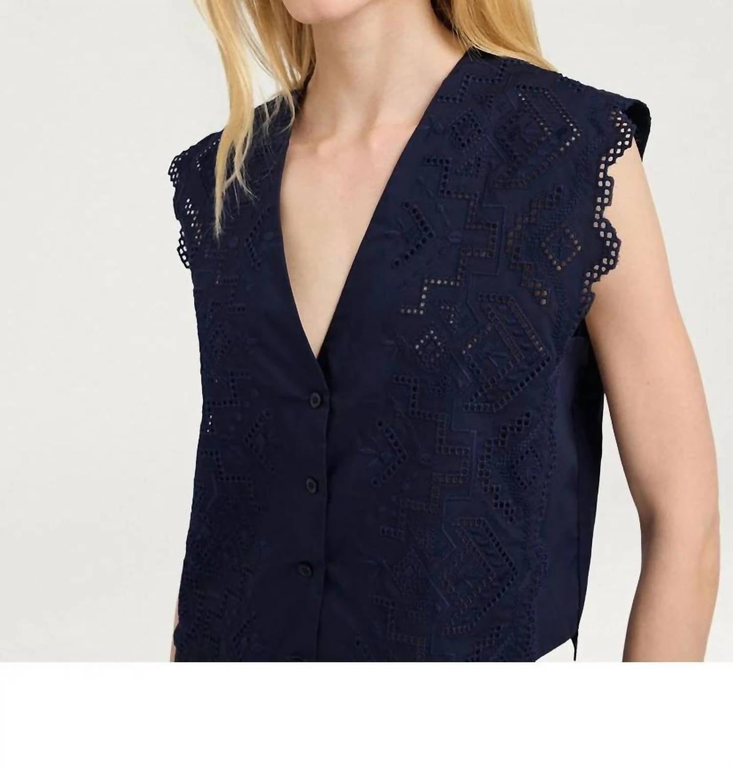 Momoni - Cielo Broderie Anglaise Top