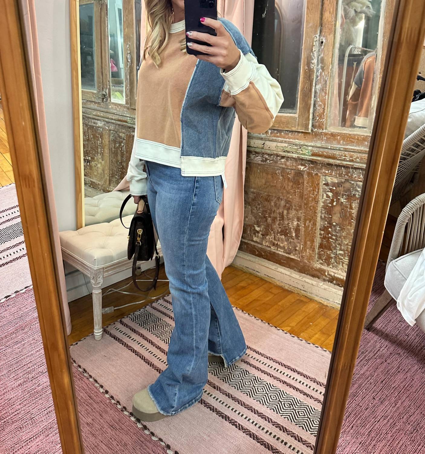 Lovervet - Slant Cut Flare Hem Jeans