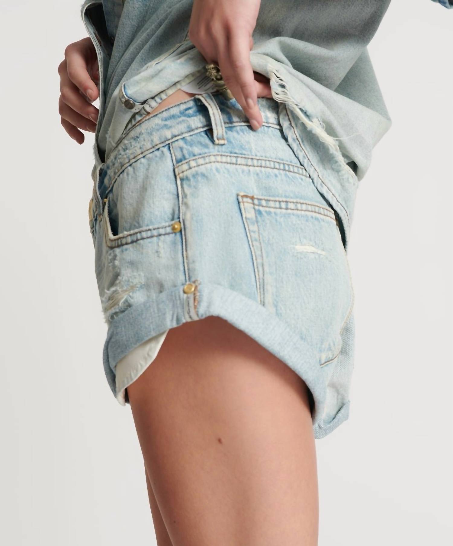 One Teaspoon - Bandits Low Waist Denim Shorts