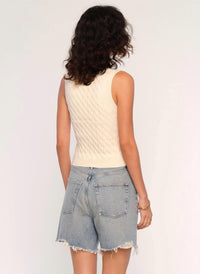 heartloom Camille Sweater Vest in ivory - women's jacket - detail view