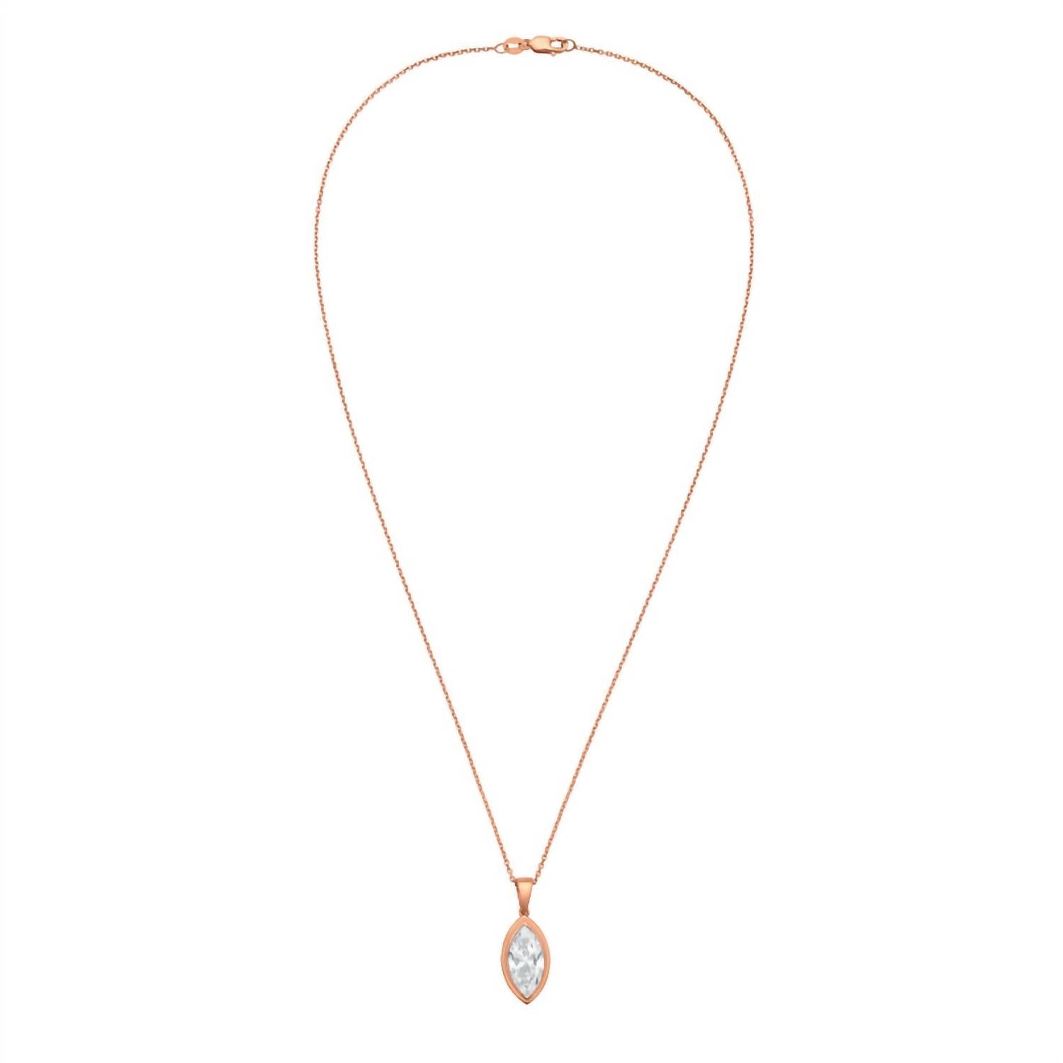 Diana M Jewels - Women's Marquise Lab-Grown Diamond Pendant Necklace (7.00 Ct) - Elegant