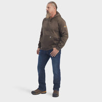 ARIAT Rebar Workman Canvas Hoodie in brown - men's shirt - alternate view