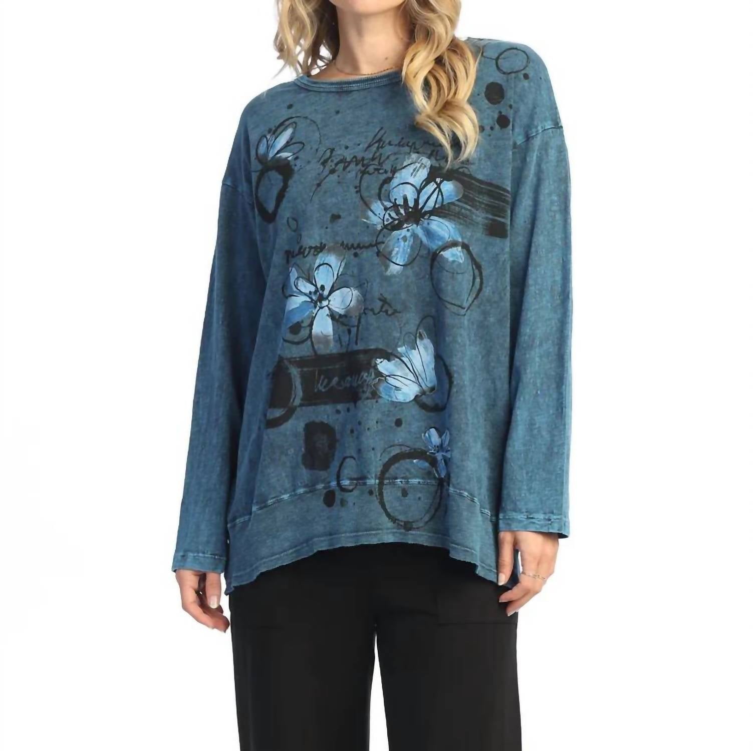 Jess & Jane - Mineral Washed Rib Contrast Top