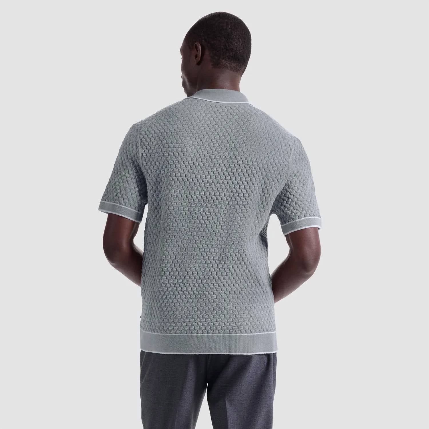 Bugatchi Uomo - Diamond Cable Polo Sweater