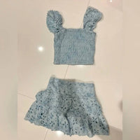 Flowers By Zoe - Girls Eyelet Skirt Set