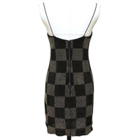 Alice + Olivia - Nelle Embellished Checkerboard Mini Dress